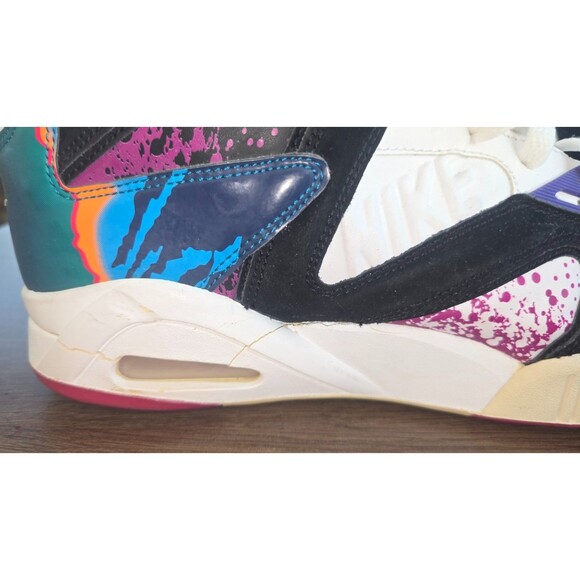NIKE AIR TECH CHALLENGE HYBRID BLACK WHITE PINK PURPLE ANDRE AGASSI MENS 12